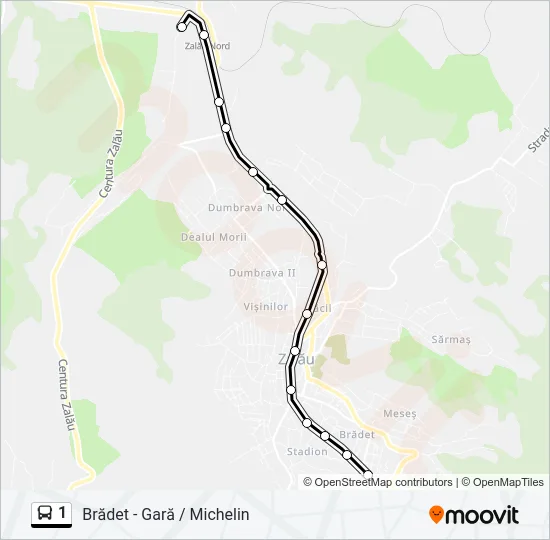 1 Bus Line Map