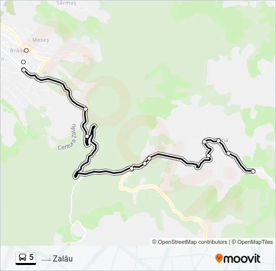 5 Bus Line Map