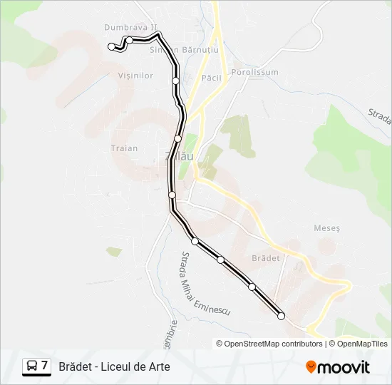 7 Bus Line Map