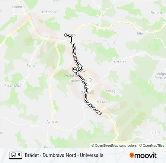 8 Bus Line Map