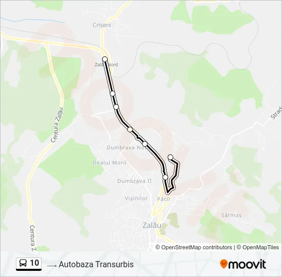 10 Bus Line Map