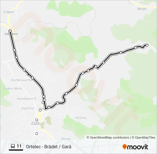 11 Bus Line Map