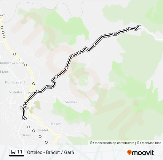 11 Bus Line Map