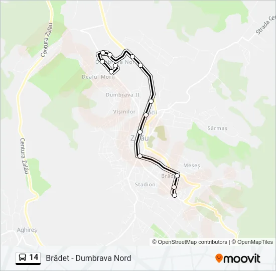 14 Bus Line Map