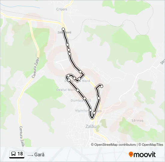 18 Bus Line Map
