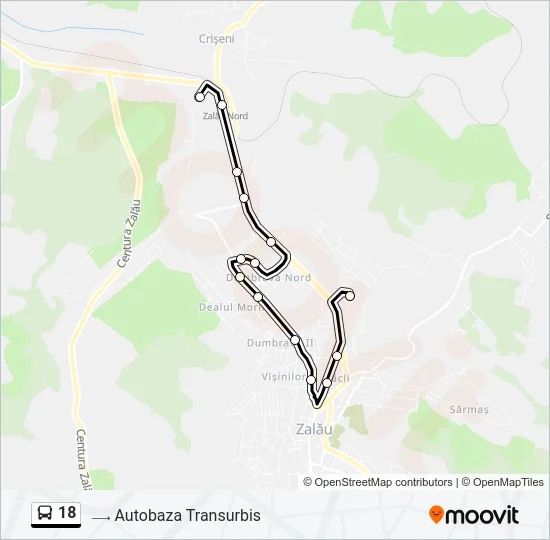18 Bus Line Map