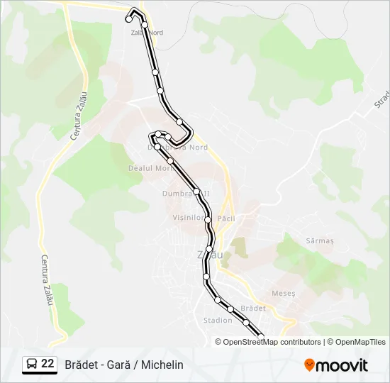 22 Bus Line Map