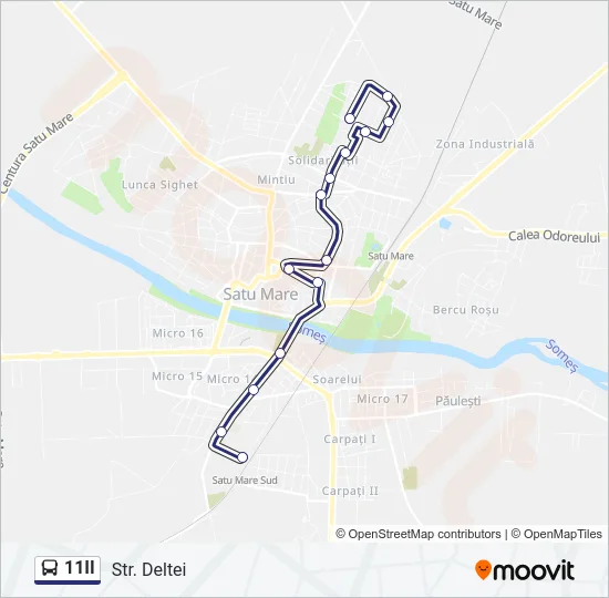 11II Bus Line Map