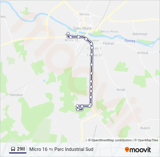 29II Bus Line Map