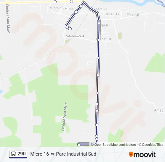 29II Bus Line Map