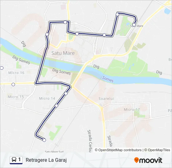 1 Bus Line Map