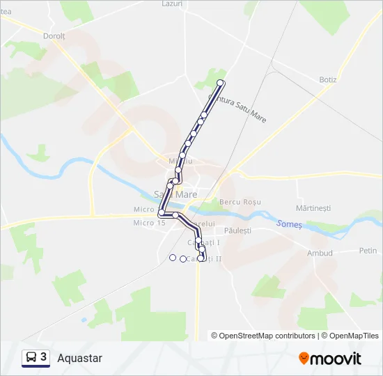 3 Bus Line Map