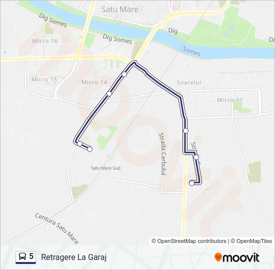 5 Bus Line Map