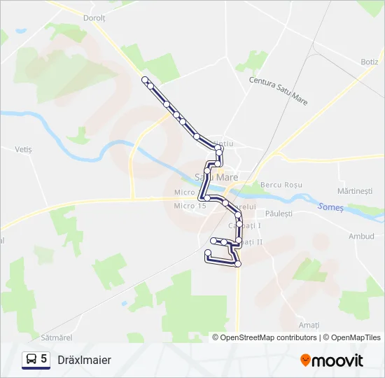 5 Bus Line Map
