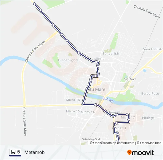 5 Bus Line Map