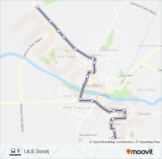 5 Bus Line Map