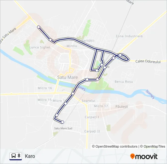 8 Bus Line Map