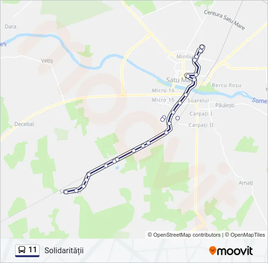 11 Bus Line Map