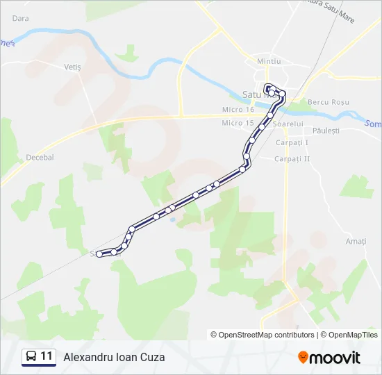 11 Bus Line Map