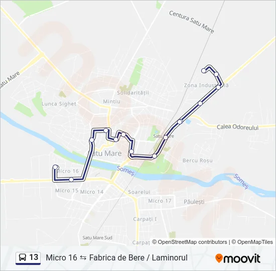 13 Bus Line Map
