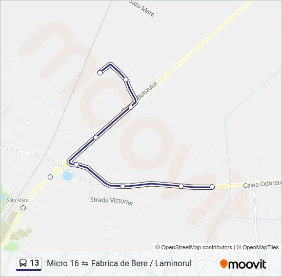 13 Bus Line Map