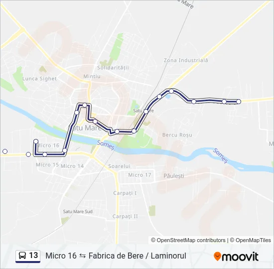 13 Bus Line Map