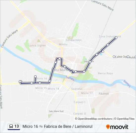 13 Bus Line Map