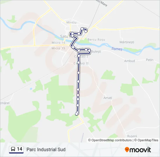 14 Bus Line Map