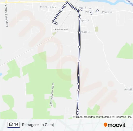 14 Bus Line Map