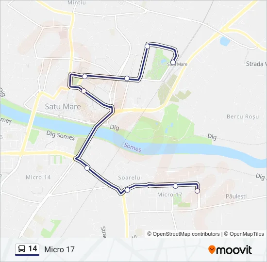 14 Bus Line Map