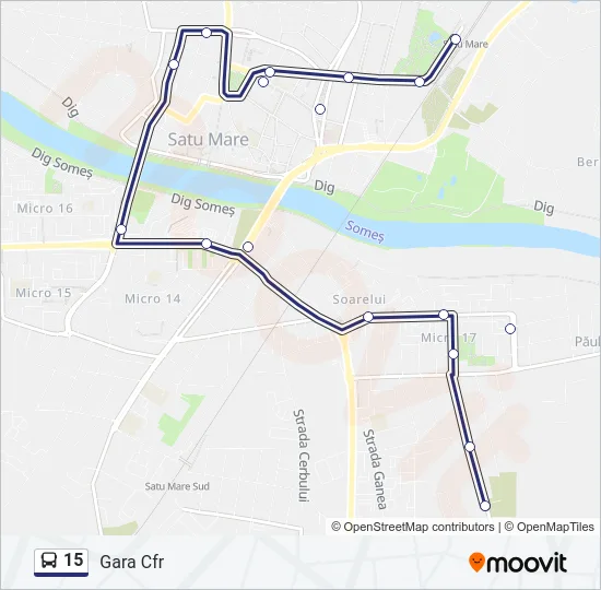 15 Bus Line Map