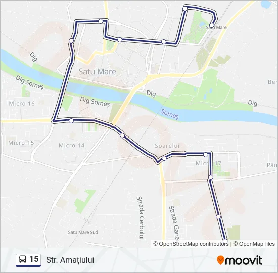 15 Bus Line Map