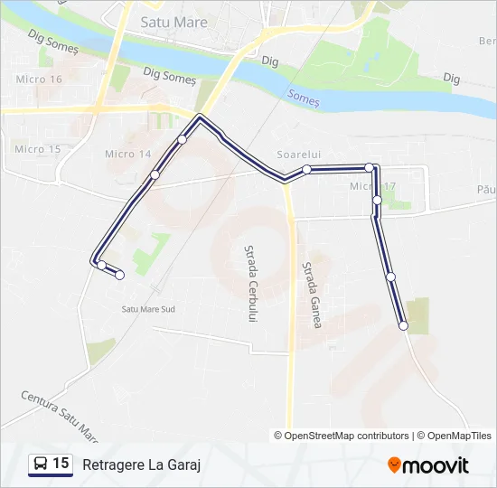 15 Bus Line Map