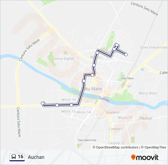 16 Bus Line Map