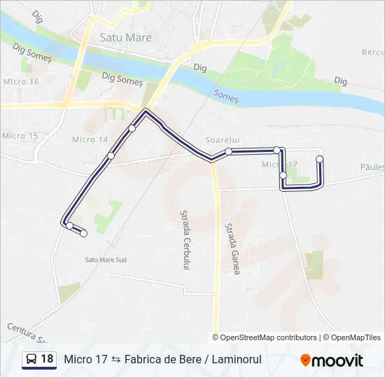 18 Bus Line Map