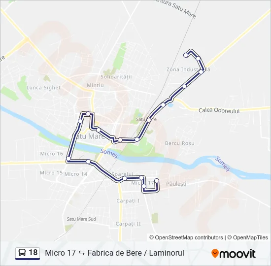 18 Bus Line Map
