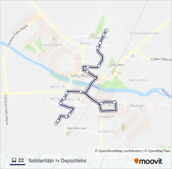 22 Bus Line Map