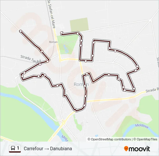 1 Bus Line Map