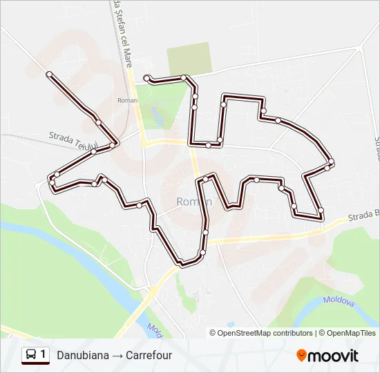 1 Bus Line Map