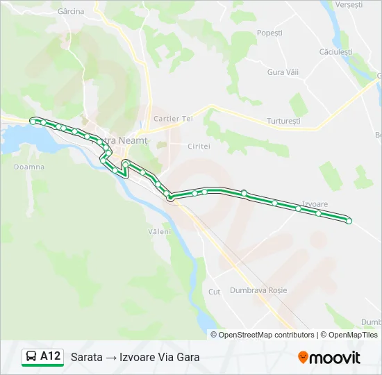 A12 Bus Line Map
