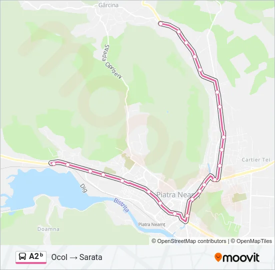 A2ᵇ Bus Line Map