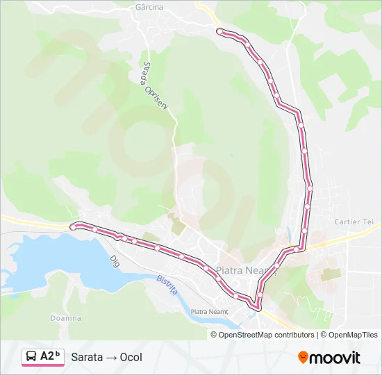 A2ᵇ Bus Line Map
