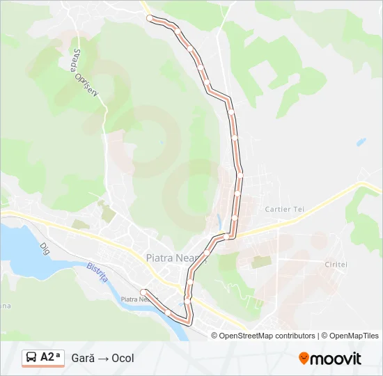 A2ᵃ Bus Line Map