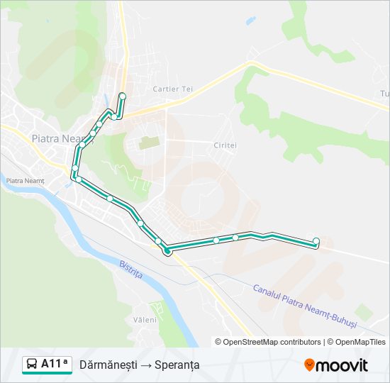 A11ᵃ bus Line Map