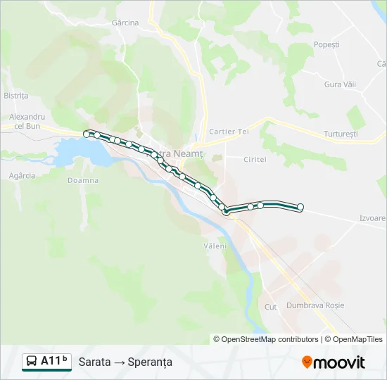 A11ᵇ Bus Line Map