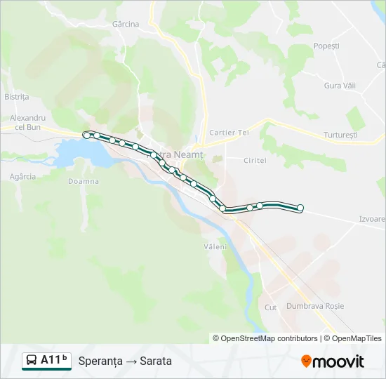 A11ᵇ Bus Line Map