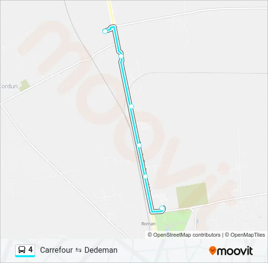 4 Bus Line Map