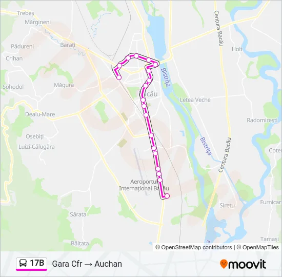 17B Bus Line Map