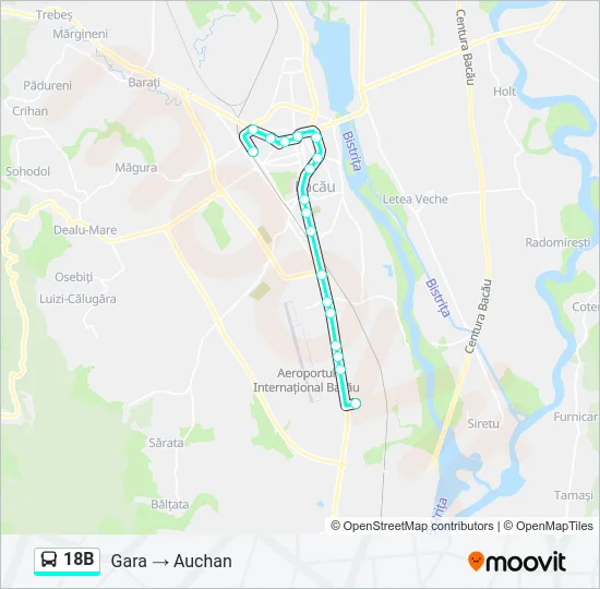 18B Bus Line Map