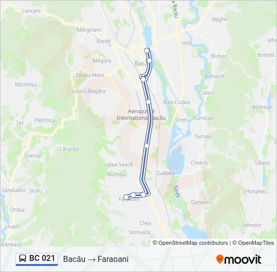 BC 021 Bus Line Map